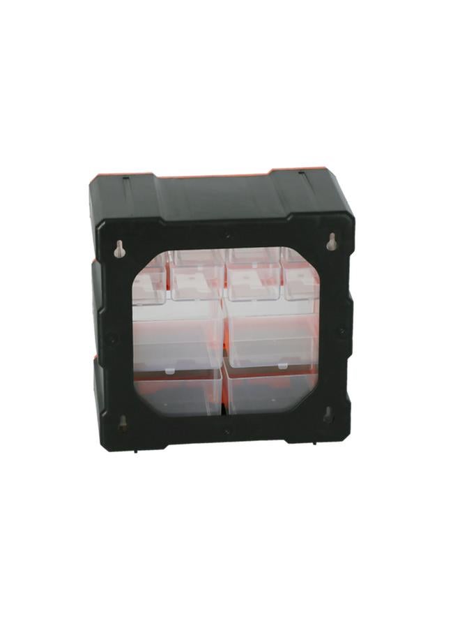 Tactix 12-Drawer Cabinet Plastic Storage Box Black and Orange 320630  - Image 3