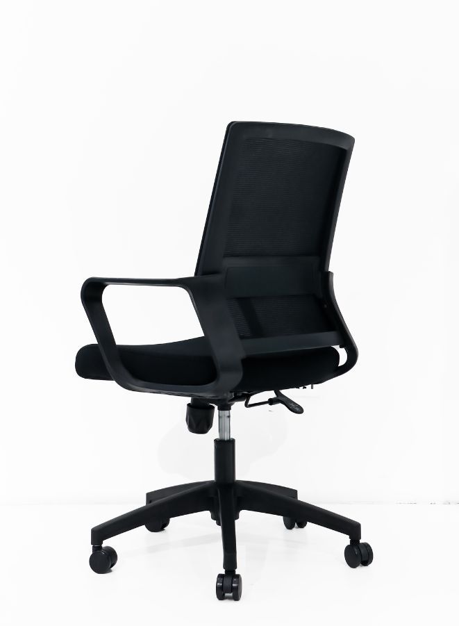 Generic Black Frame Ergonomic Swivel Office Mesh Chair Without Headrest, Comfortable and Stylish for Office, Home and Shops  - Image 3