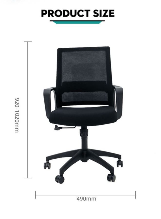 Generic Black Frame Ergonomic Swivel Office Mesh Chair Without Headrest, Comfortable and Stylish for Office, Home and Shops  - Image 4