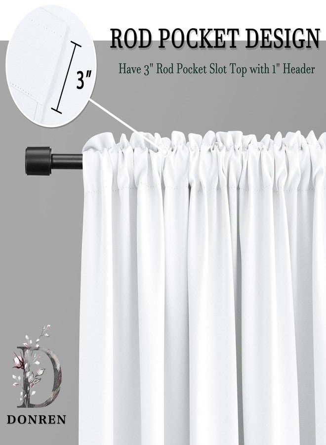 DONREN Pure White 20 Inch Length Short RV Curtains for Camper Kitchen Room Darkening Small Window Curtain Tiers for Nursery Bathroom Loft 24 Wide by 20 Long Set of 2 Panels - Image 4