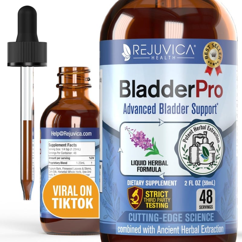 Rejuvica Health Rejuvica Health BladderPro for Men and Women Bladder Support Supplement Liquid Delivery for Better Absorption Pumpkin Seed Uva Ursi Goldenrod and More 