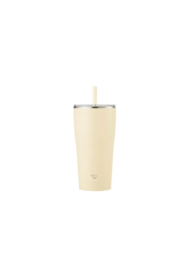 Zojirushi Zojirushi Stainless Steel Vacuum Insulated Tumbler with Straw 0.72L,Sand Beige(Cm)