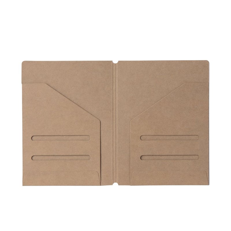 newestor Zipper Case & Kraft Folder Refill Inserts for Passport Size Travelers Notebook, 3.5"x4.9" - Image 2