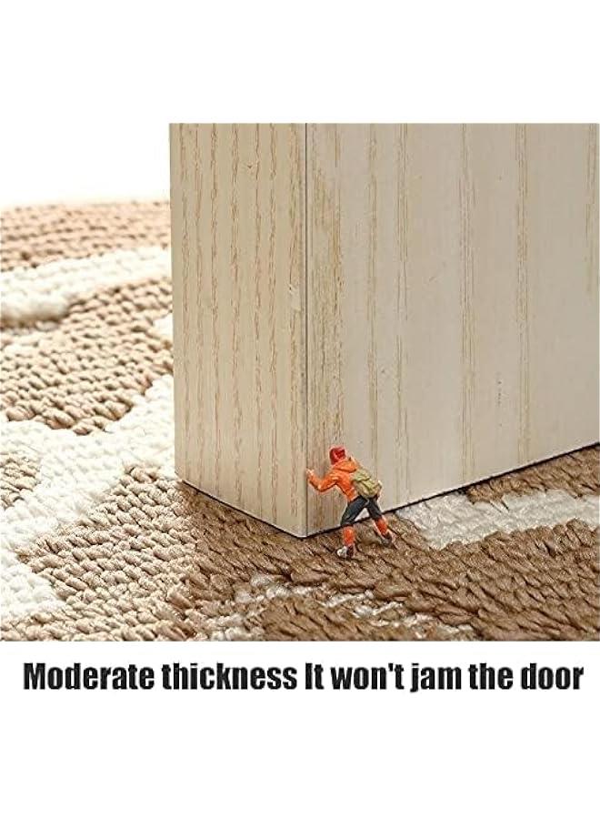 تراسل دواسة باب داخلية من هوكور، سجادة مدخل غير قابلة للانزلاق، دواسة باب ماصة قابلة للغسل في الغسالة للباب الخلفي/الامامي، المناطق ذات الازدحام الشديد، ديكور المزرعة والشرفة (كاكي، 50 × 80) - Image 2