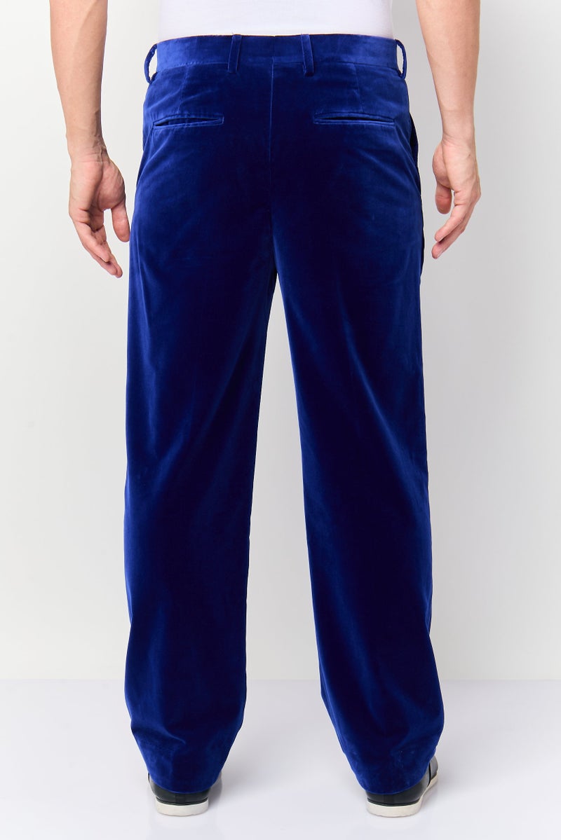 GANT Men Regular Fit Solid Dress Pants, Rich Navy - Image 4