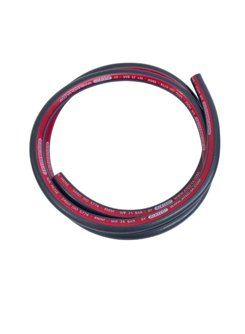 منظم اسطوانة الغاز مع خرطوم (2 متر 8 مم) مع مشبك الفولاذ المقاوم للصدأ 2 قطعة - Image 3