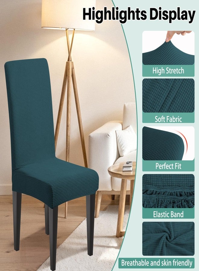 Dioxide High Stretch Chair Covers for Dining Chairs, Removable Washable Dining Chair Covers Set of 6, Soft Seat Covers Chairs for Home Kitchen Party Weeding Hotel Restaurant Banquet - Image 5