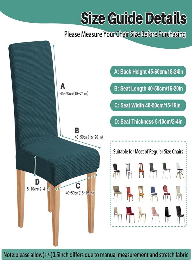 Dioxide High Stretch Chair Covers for Dining Chairs, Removable Washable Dining Chair Covers Set of 6, Soft Seat Covers Chairs for Home Kitchen Party Weeding Hotel Restaurant Banquet - Image 4
