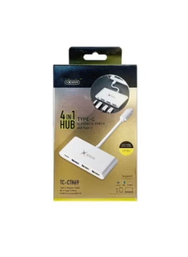 Xplore 4-in-1 USB-C Hub with Type  Multiport Charging And Connecting Adapter - Image 2