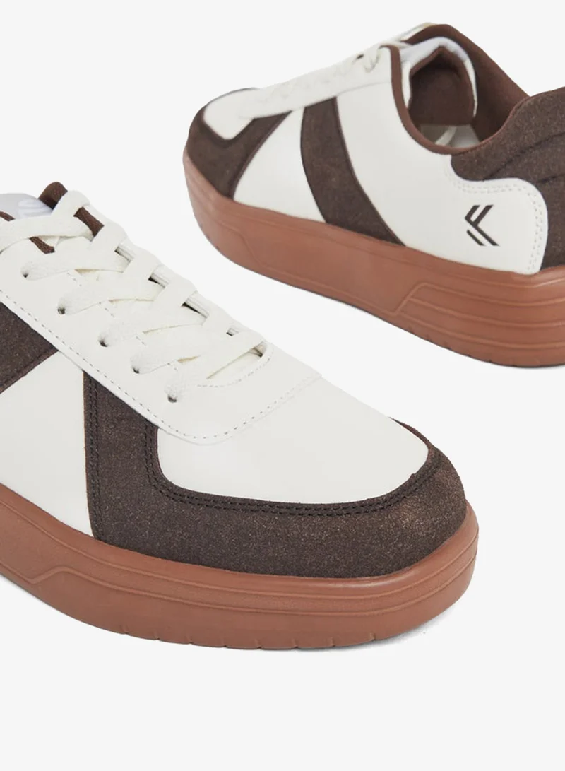 Styli Active Court Shoes Lace Up Color Block Sneakers