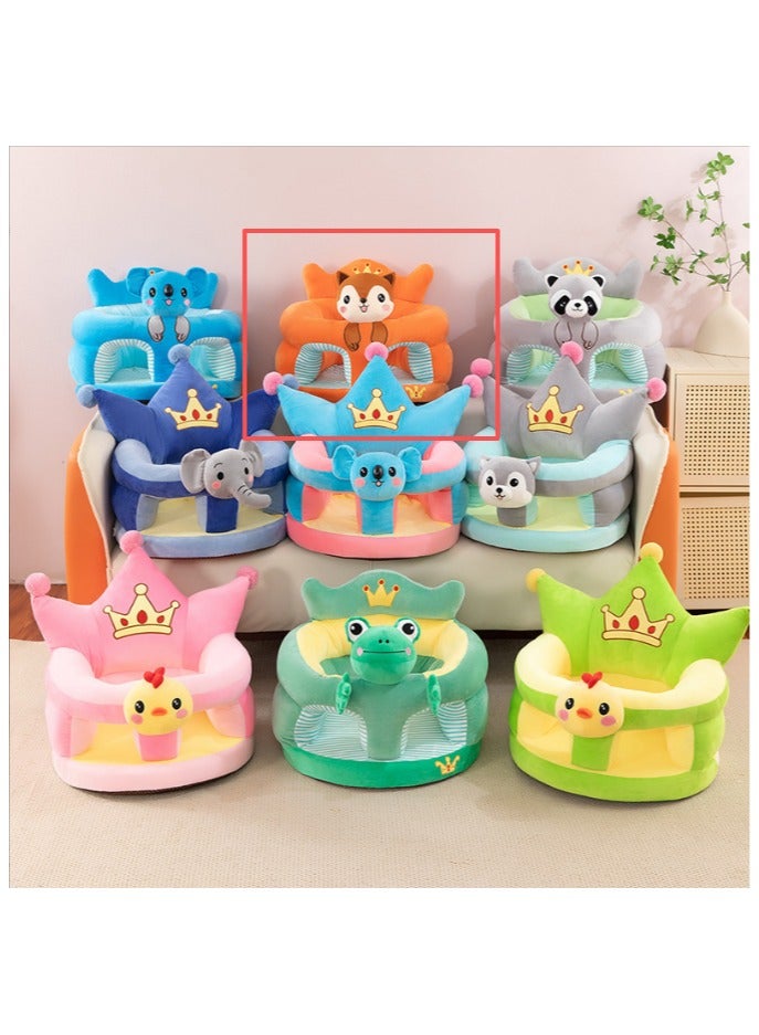 Educational children's sofa, supportive velvet seat for the nursery, soft and comfortable cushion, floor seat for infants, non-slip armchair, cartoon animal design, gift for children of all genders - Image 3
