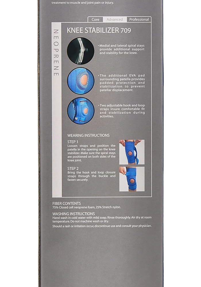 LP Support 709 Knee Stabilizer - Medium Size, Tan - Image 2