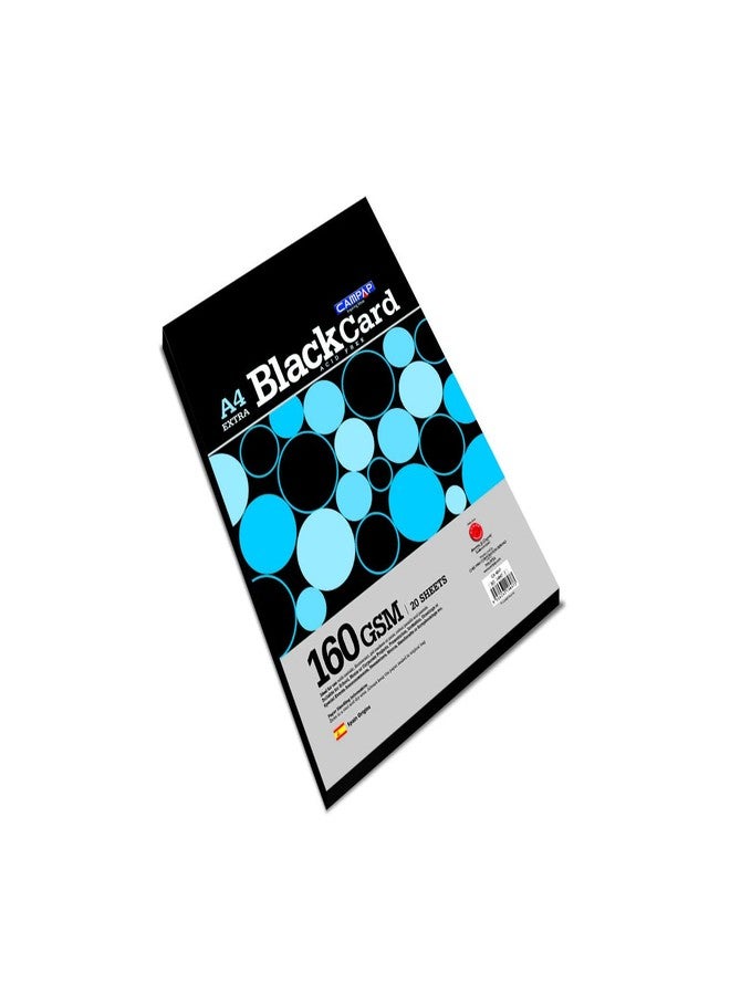 Campap BLACK PAPER 20 SHEETS 160 GSM A4 (CA-4847) - Image 1