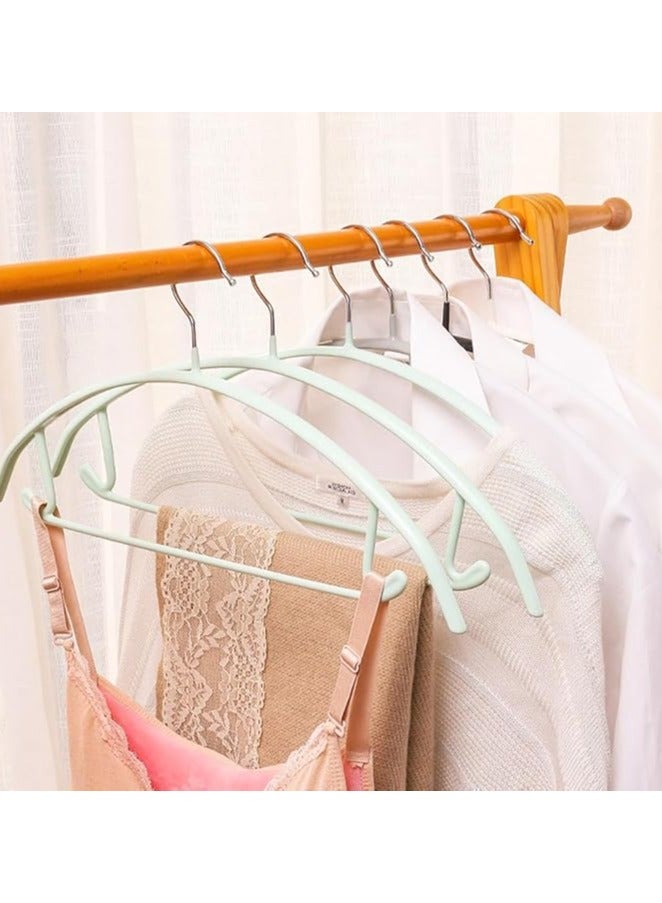 TYCOM Non Slip Hangers Suit Hangers 5 Pack Clothes Hangers with No Shoulder Bump Design for Coats Jackets Pants Dress Clothe White 5p - Image 3