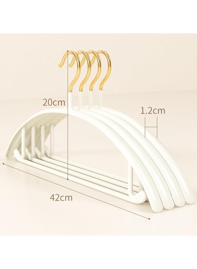 TYCOM Non Slip Hangers Suit Hangers 5 Pack Clothes Hangers with No Shoulder Bump Design for Coats Jackets Pants Dress Clothe White 5p - Image 2