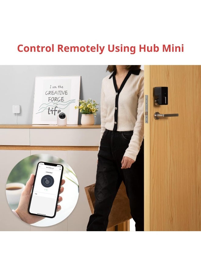 SwitchBot Wi-Fi Smart Lock Keyless Entry Door Lock Smart Door Lock Front Door Electronic Smart Deadbolt Fits Your Existing Deadbolt In Minutes  - Image 2