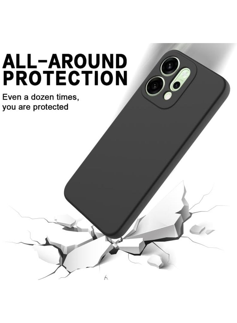Case Up Compatible with Oppo Reno 14  Case, Soft & Premium Liquid Silicone Shockproof Protective Slim Phone Cover for Oppo Reno 14 2025, Black - Image 3