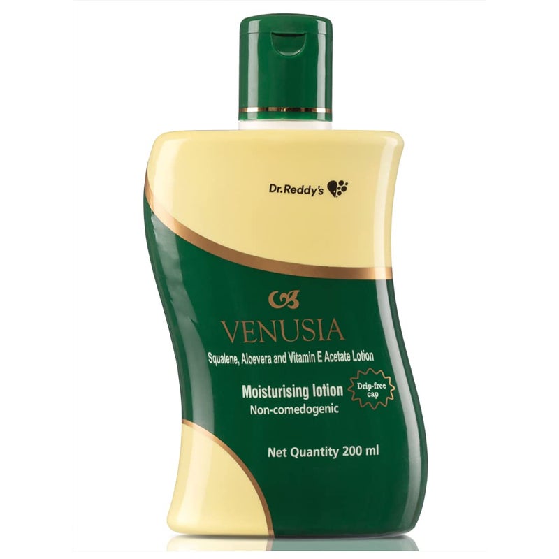 VENUSIA Dr Reddys Venusia Moisturizing Lotion  Soft and Hydrated Skin  For Dry to Very Dry Skin  Vitamin E Squalene and Aloe Vera  200 ml Pack of 2 - Image 2