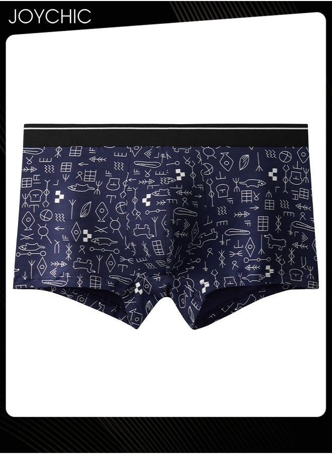 Joychic - 4 Pack of Graphic Printed Men Teenager Boys Cotton Panties Comfotable Soft Underwears Moisture Wicking Antibacterial Boxer Briefs - Image 1