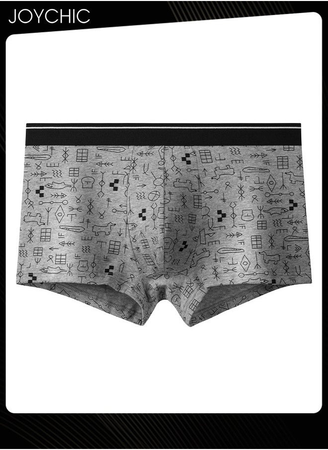 Joychic - 4 Pack of Graphic Printed Men Teenager Boys Cotton Panties Comfotable Soft Underwears Moisture Wicking Antibacterial Boxer Briefs - Image 1