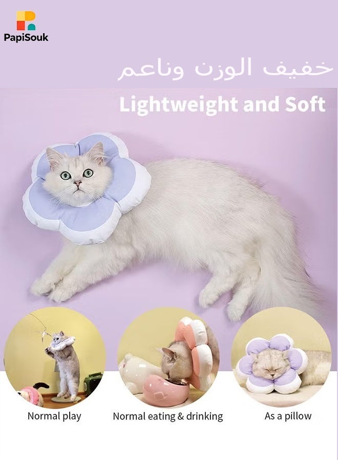 PapiSouk Cat Cone Collar Waterproof and Soft Cone Collars for Cat Wound Healing Protective Cone After Surgery Elizabethan Collars for Kitten Pets - Image 2