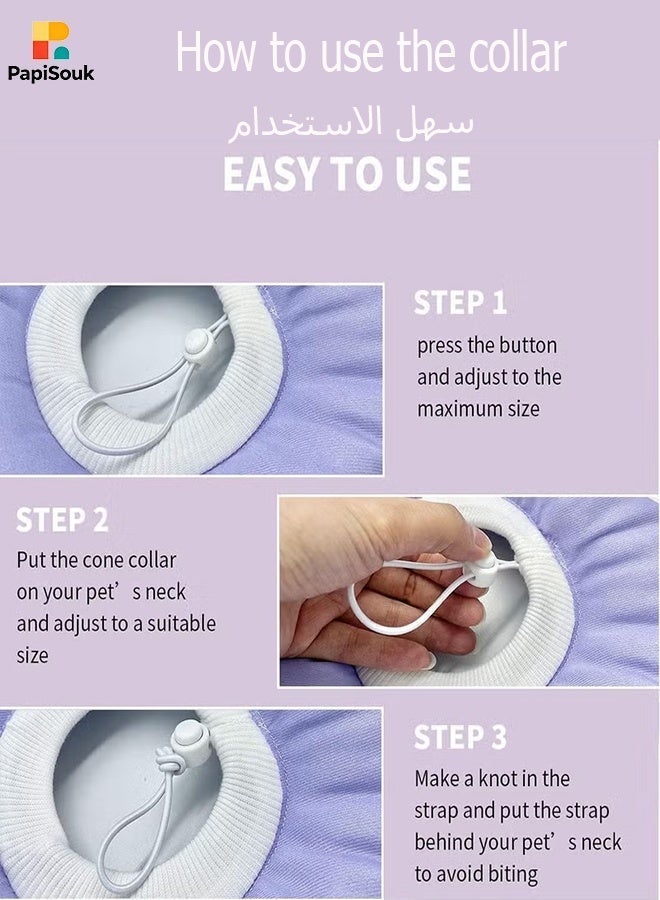 PapiSouk Cat Cone Collar Waterproof and Soft Cone Collars for Cat Wound Healing Protective Cone After Surgery Elizabethan Collars for Kitten Pets - Image 4