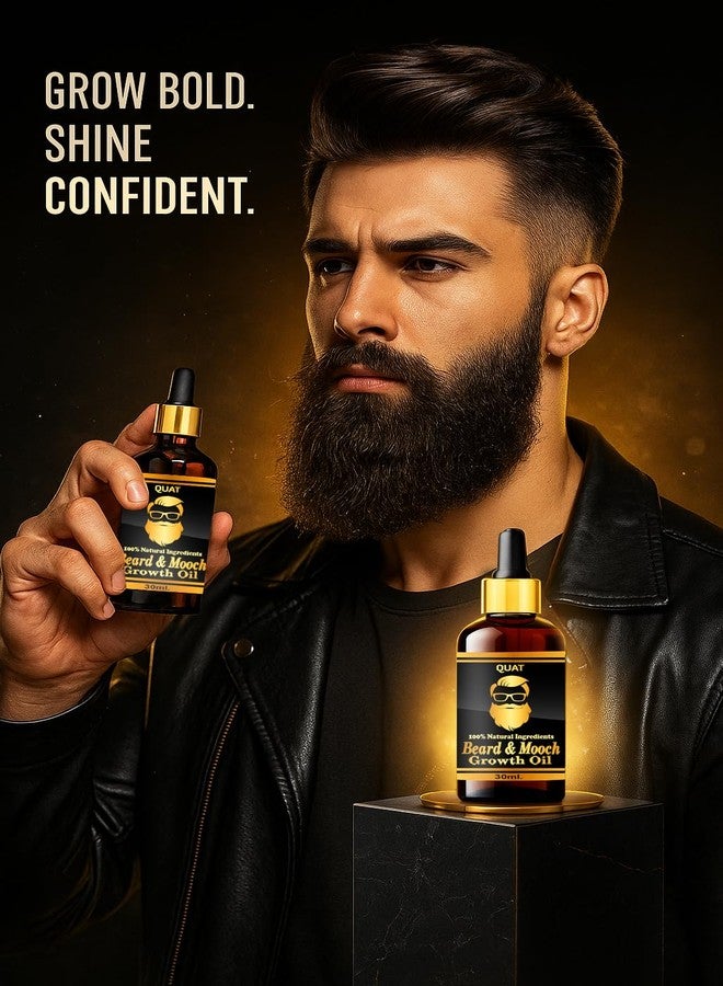 QUAT Beard Growth Oil Beard Growth Oil for Patchy Beard, With Redensy and DHT Booster (30 ml) - Image 2