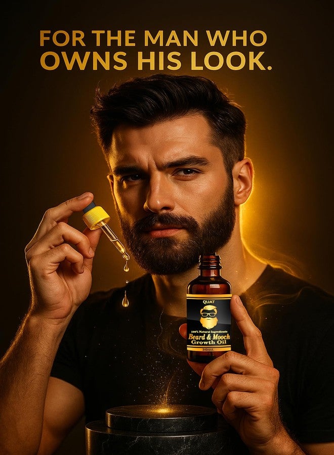 QUAT Beard Growth Oil Beard Growth Oil for Patchy Beard, With Redensy and DHT Booster (30 ml) - Image 3