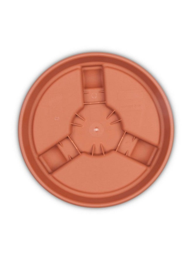 Bloem Plant Stand Round Saucer Caddy with Wheels Terracotta 12 Inch 95122C - Image 2