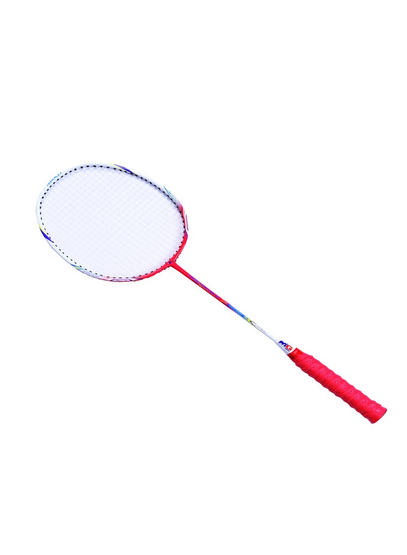 MG 2 Pieces High Carbon Alloy Badminton Set, lightweight Ultra Shaft Badminton Racket, Including Badminton Bag- Red/White - Image 2