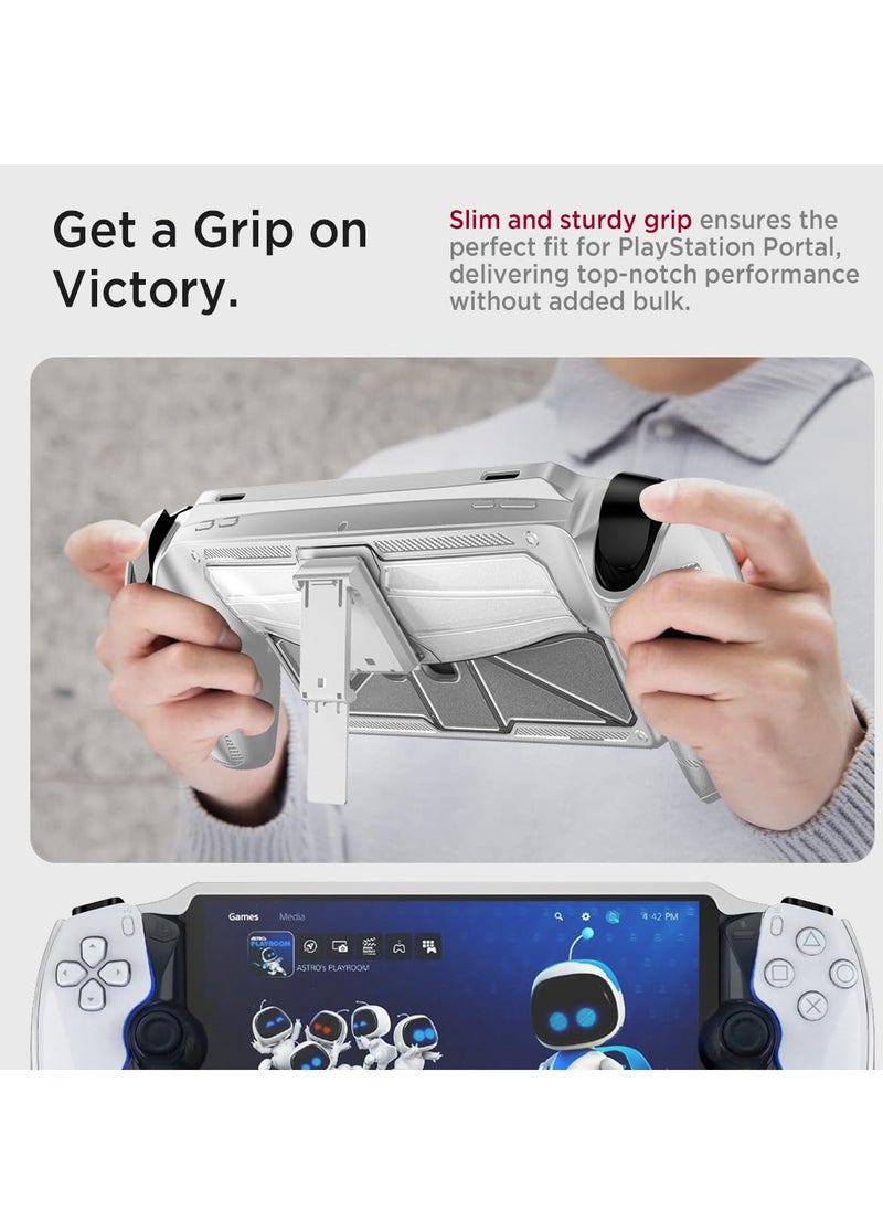 SYOSI Case Fit for Playstation Portal with Stand, PS Portal Case, Military Grade Shock-Absorption Anti-Slip Slim Cover with Kickstand Case for Playstation Portal Handheld Game Accessories (White)  - Image 2