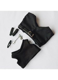 Generic 20cm Doll Clothes Mirror Men's Group Jiang Tao Same Style Lu Hanting Cotton Doll Clothes LV Jue An Cotton Doll Clothes-Specifications:20CM-Color:20CM Black 12-head T-shirt  - Image 4