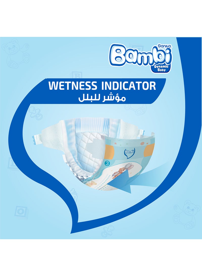 بامبي Baby Diaper, Size 5, 12-22 Kg - 162 Diapers - Image 5