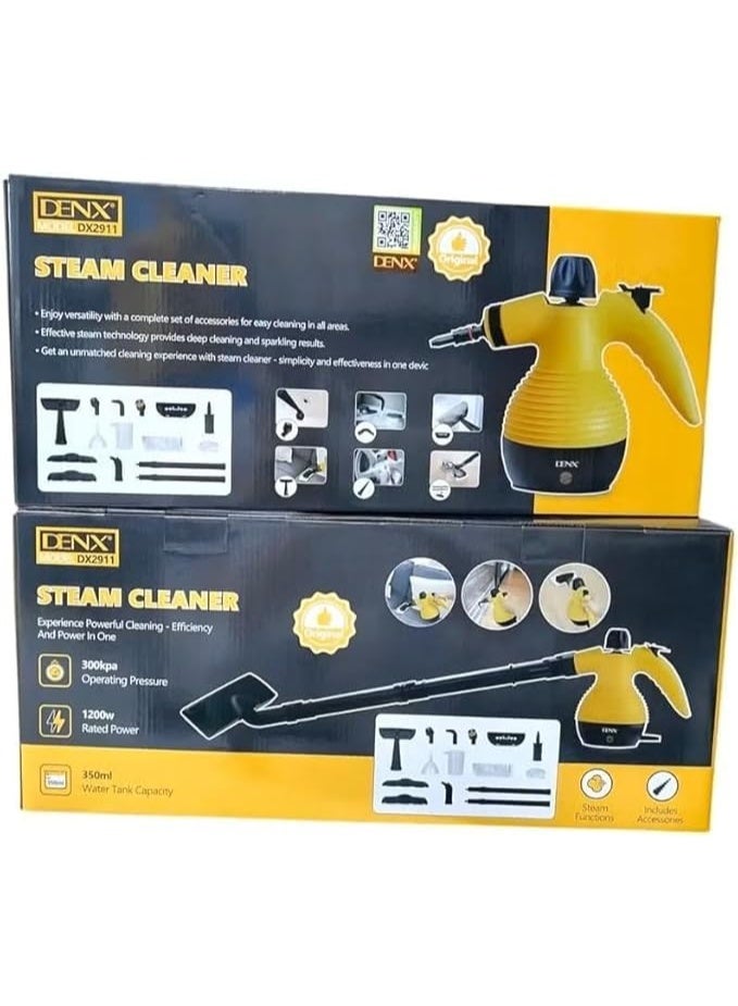 denx DX2911 15-in-1 Portable Steam Cleaner - 1200W - 300kPa Pressure - 120°C Sterilization - 350ml Tank - Image 5