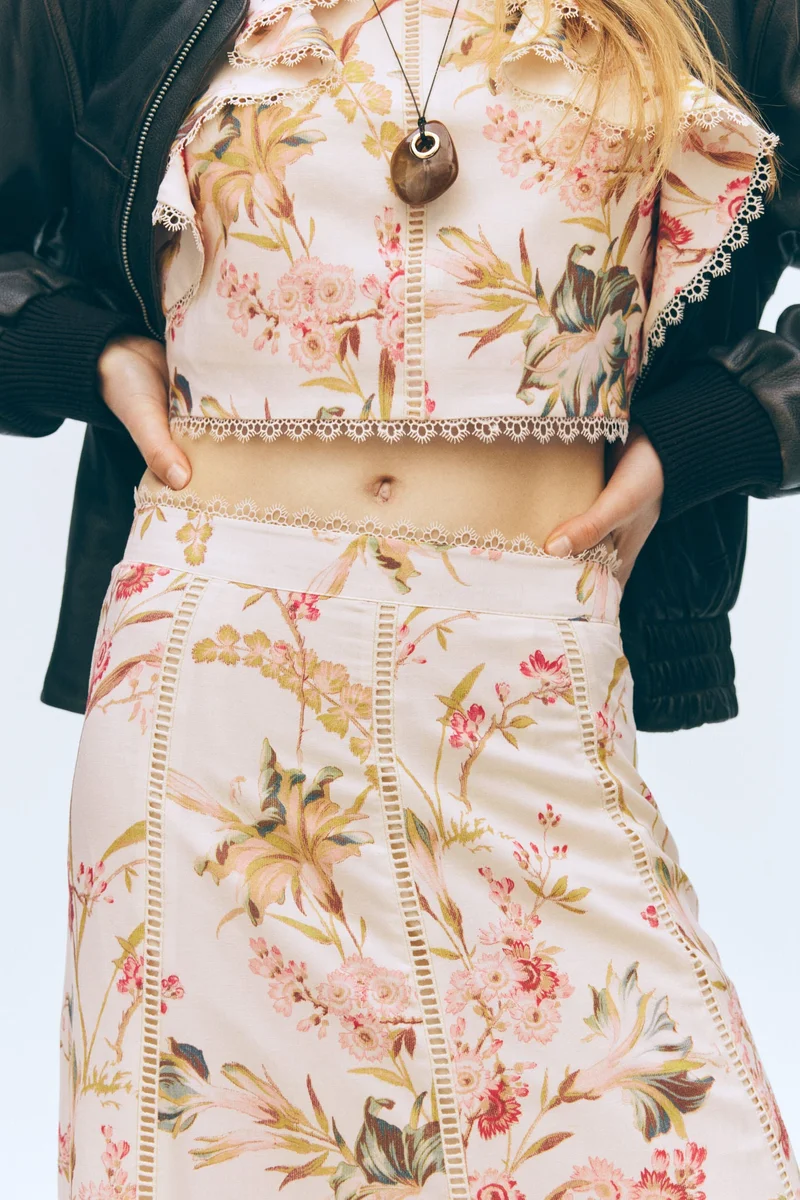 H&M Linen-blend skirt