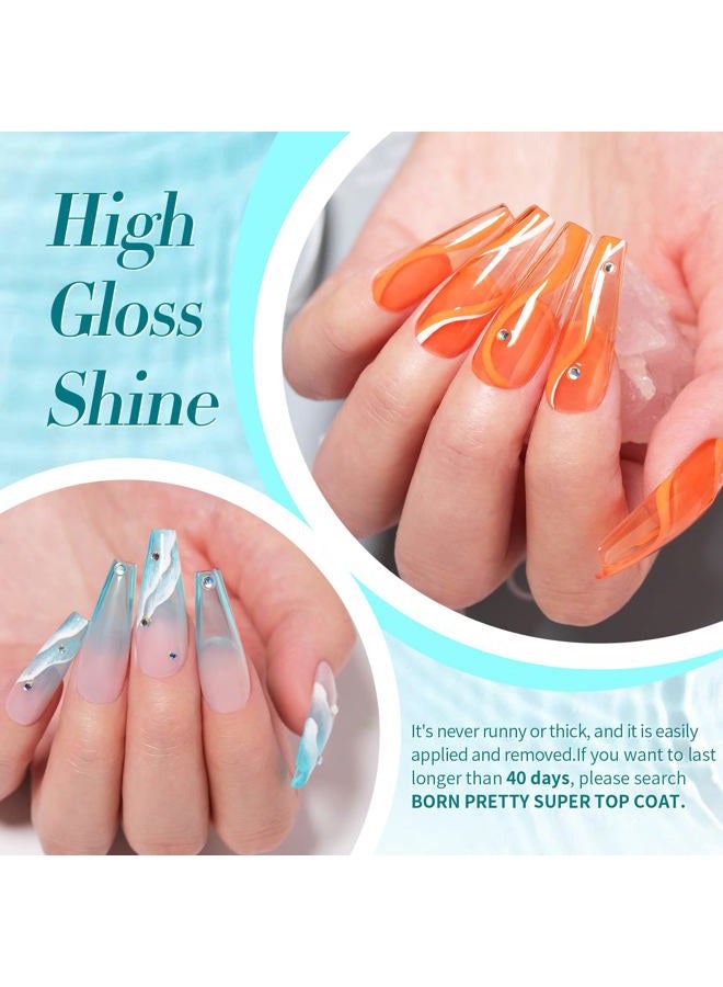 Born Pretty Pastel Jelly Gel Nail Polish Set Spring Summer Easter Gel Polish Crystal Glass Translucent Blue Green Yellow Pink Red Soak Off U v Gel Polish 7ML 6PCS - Image 4