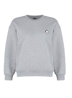 Gray Animal Embroidered Regular/Normal Fit Thick Inside Fleece Knitted Sweatshirt TWOAW24SW00196 - pzsku/ZAB6D40B517E35463D114Z/45/_/1730940974/038d2f5c-94f6-4951-a46c-1aa76f15fe2f