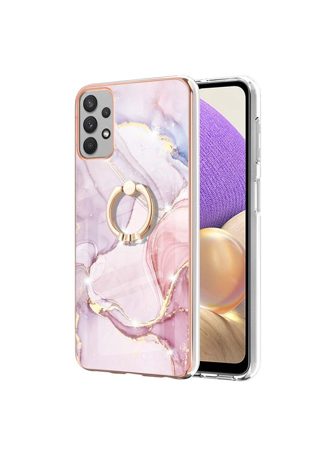 اس-توب جراب لهاتف Samsung Galaxy A23 5G / 4G، جراب هاتف TPU بنمط رخامي مطلي بالكهرباء مع حلقة - Image 2