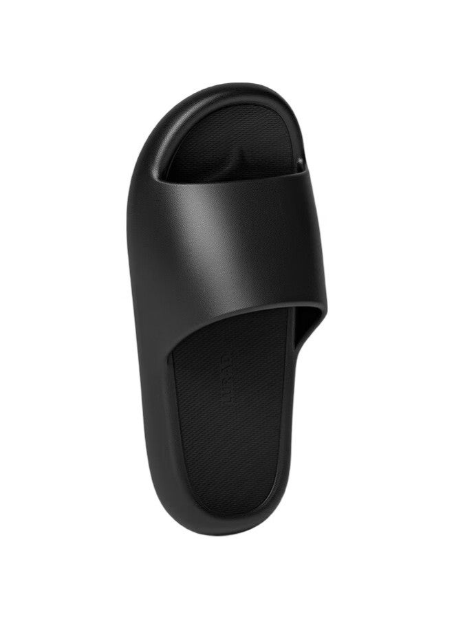 Lurad Slippers For Men, Summer Outdoor Wear, Couples Bathroom Thick-Soled Indoor Sandals, Women'S, Black, 265(41-42) - Image 2