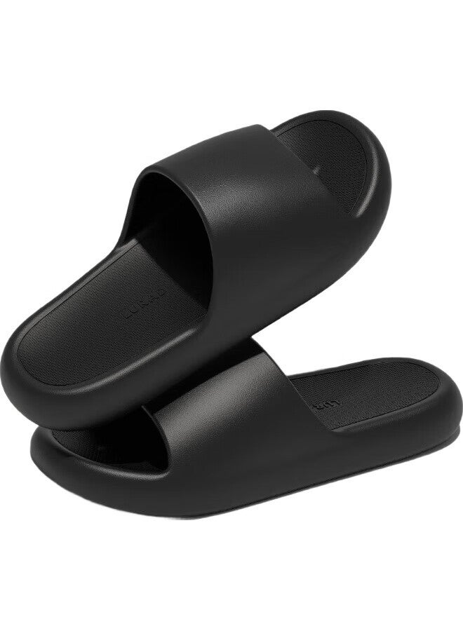 Lurad Slippers For Men, Summer Outdoor Wear, Couples Bathroom Thick-Soled Indoor Sandals, Women'S, Black, 265(41-42) - Image 1