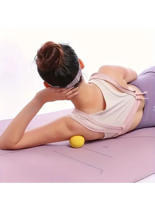 Yellow Rubber Massage Ball for Myofascial Release Post Workout Recovery Deep Tissue - Image 3
