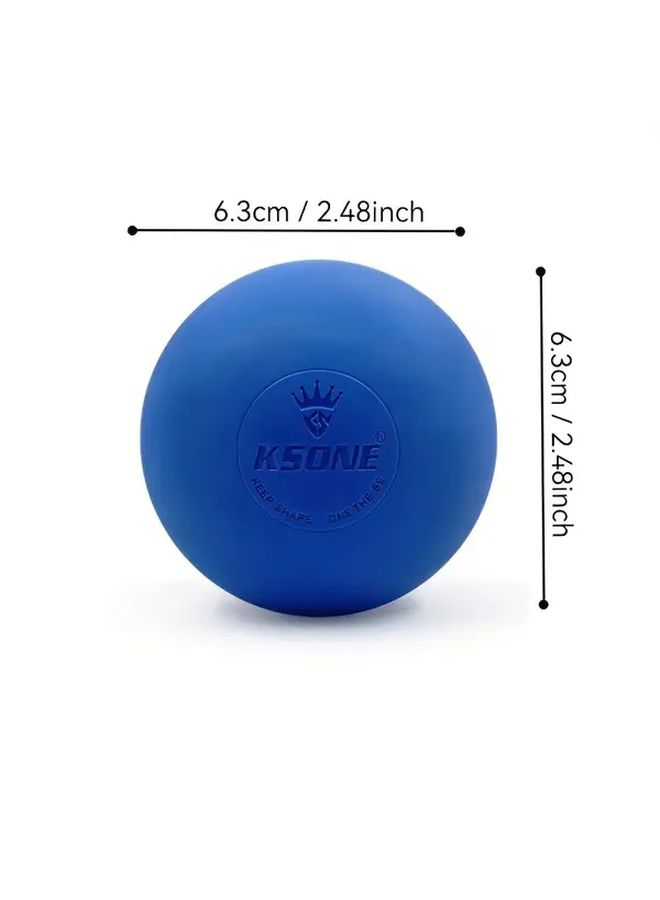 Yellow Rubber Massage Ball for Myofascial Release Post Workout Recovery Deep Tissue - Image 2