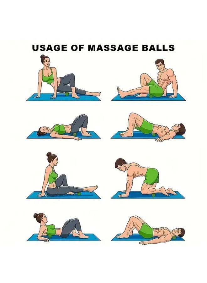 Yellow Rubber Massage Ball for Myofascial Release Post Workout Recovery Deep Tissue - Image 5