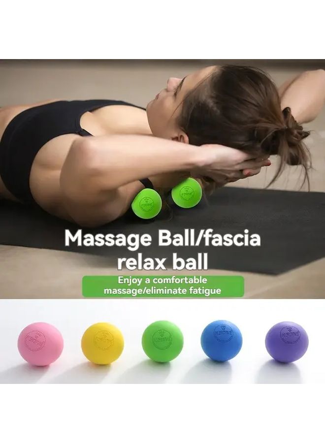 Yellow Rubber Massage Ball for Myofascial Release Post Workout Recovery Deep Tissue - Image 1