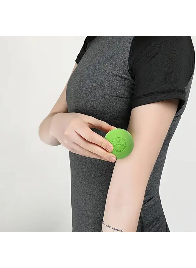 Yellow Rubber Massage Ball for Myofascial Release Post Workout Recovery Deep Tissue - Image 4