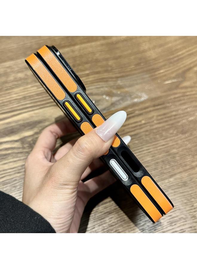 S-TOP Case For iPhone 16 Pro Max Contrast Color Imitation Wood Texture MagSafe Phone Case - Image 5