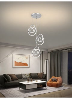 Best Power Modern LED Pendant Light 6547-3 with 3-Ceiling Lamps and 3 Lighting Levels, 140cm Adjustable Length, 80W – Sleek Pendant Light for Living Room, Dining Room, Bedroom, and More  - Image 1