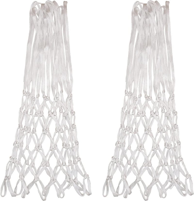 WNE Jaliwale Professional Basketball Nets Heavy Duty Outdoor, 12 Loops, White -Colour net (2 Pieces of Net/One Pair) - Image 1
