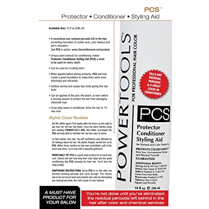 POWERTOOLS PCS, The Original Color Protector Conditioner Styling Aid, 8 oz | UV Ray Protection | All Day Conditioning | Prevents Color Fade - Image 2