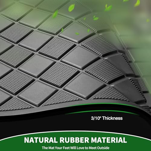 Cartalia Golf Cart Floor Liner Mat 8mm Thick Rubber Full Coverage Fit for Club Car DS 1982-2013 / Villager 1982-2018 Carts Heavy-Duty Non-Slip Front Feet Mats Replacement Easy to Clean - Black Trim - Image 4